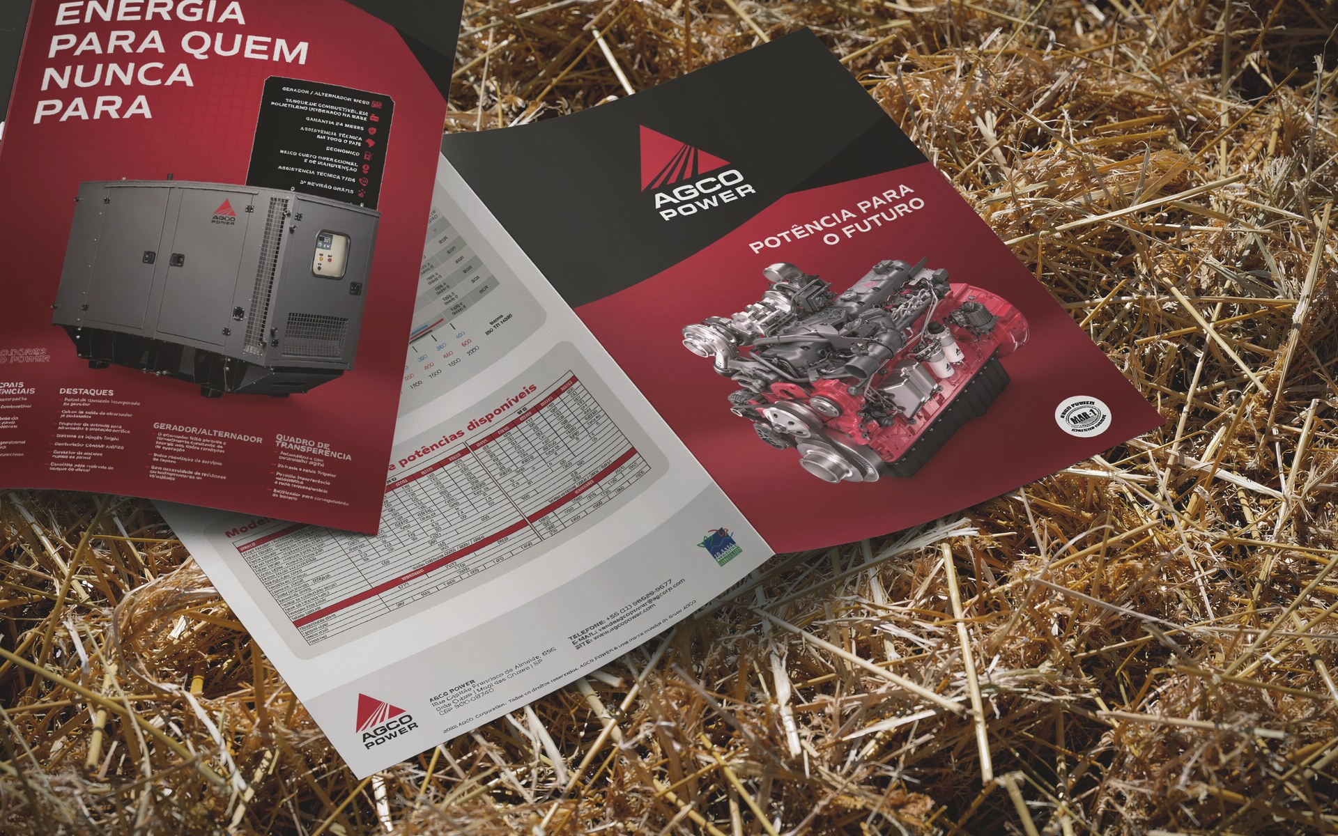AGCO Power — spread interno do folder